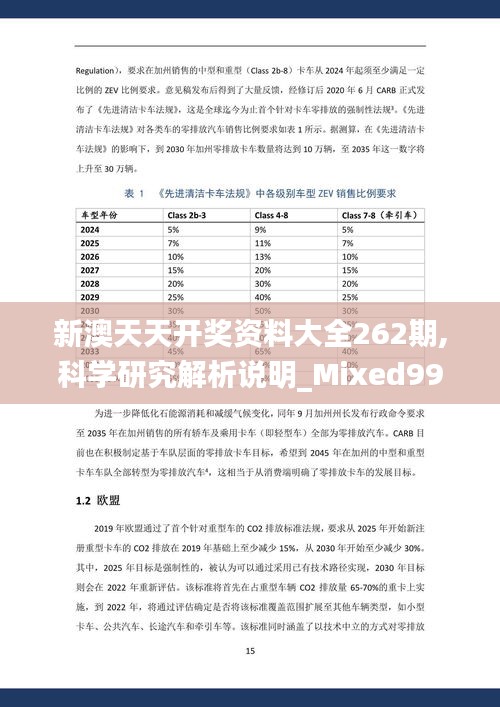 新澳天天开奖资料大全262期,科学研究解析说明_Mixed99.934-1