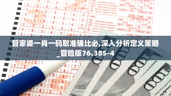 管家婆一肖一码取准确比必,深入分析定义策略_冒险版76.385-4