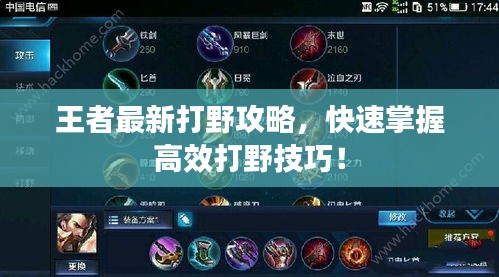 王者最新打野攻略，快速掌握高效打野技巧！